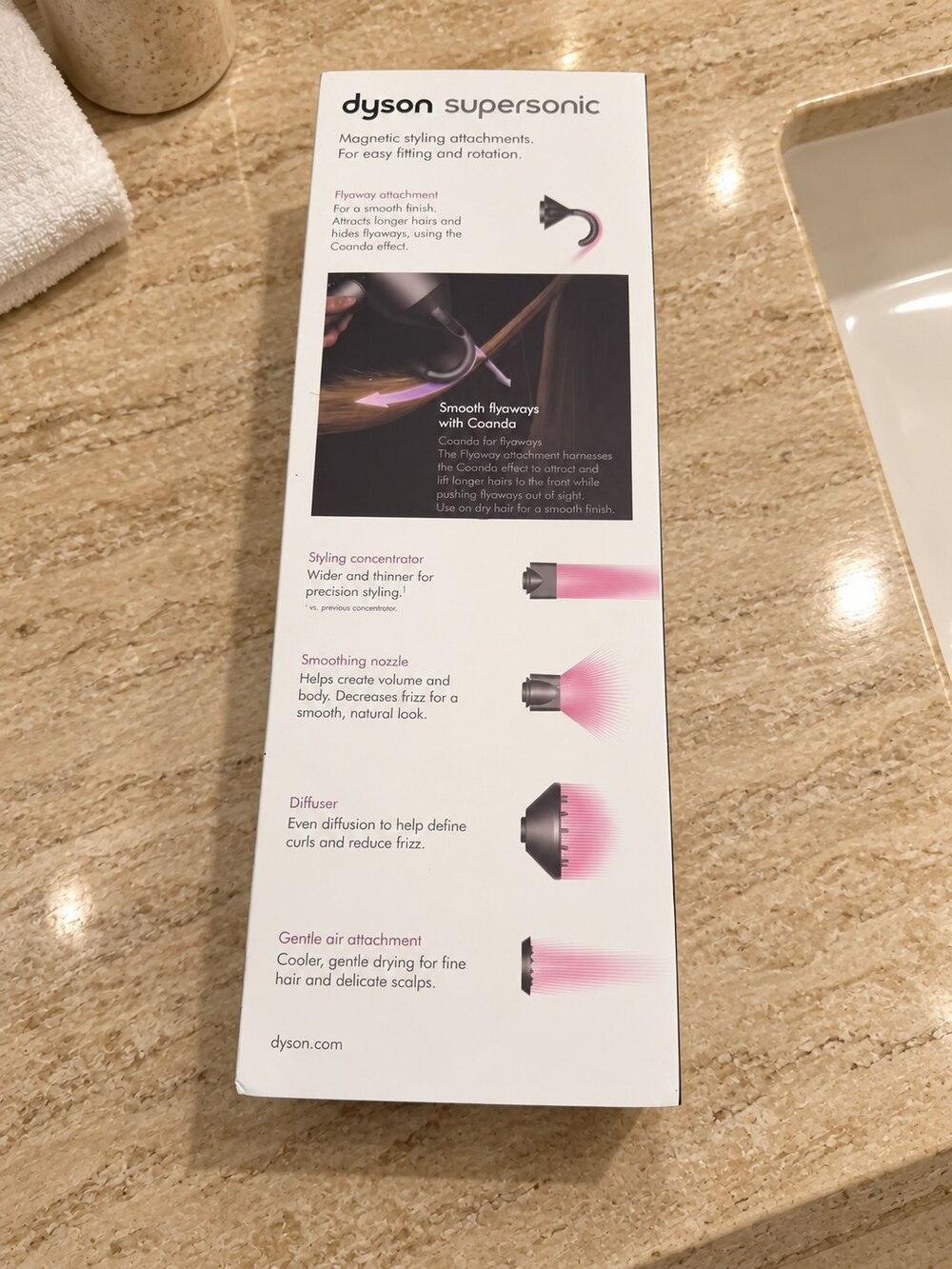 Dyson Supersonic Hair Dryer, Pink Trim, New with Box - Picture 7 of 10